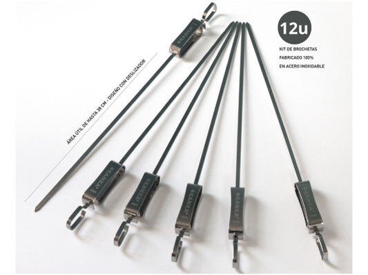SET DE 12 PINCHOS o BROCHETAS