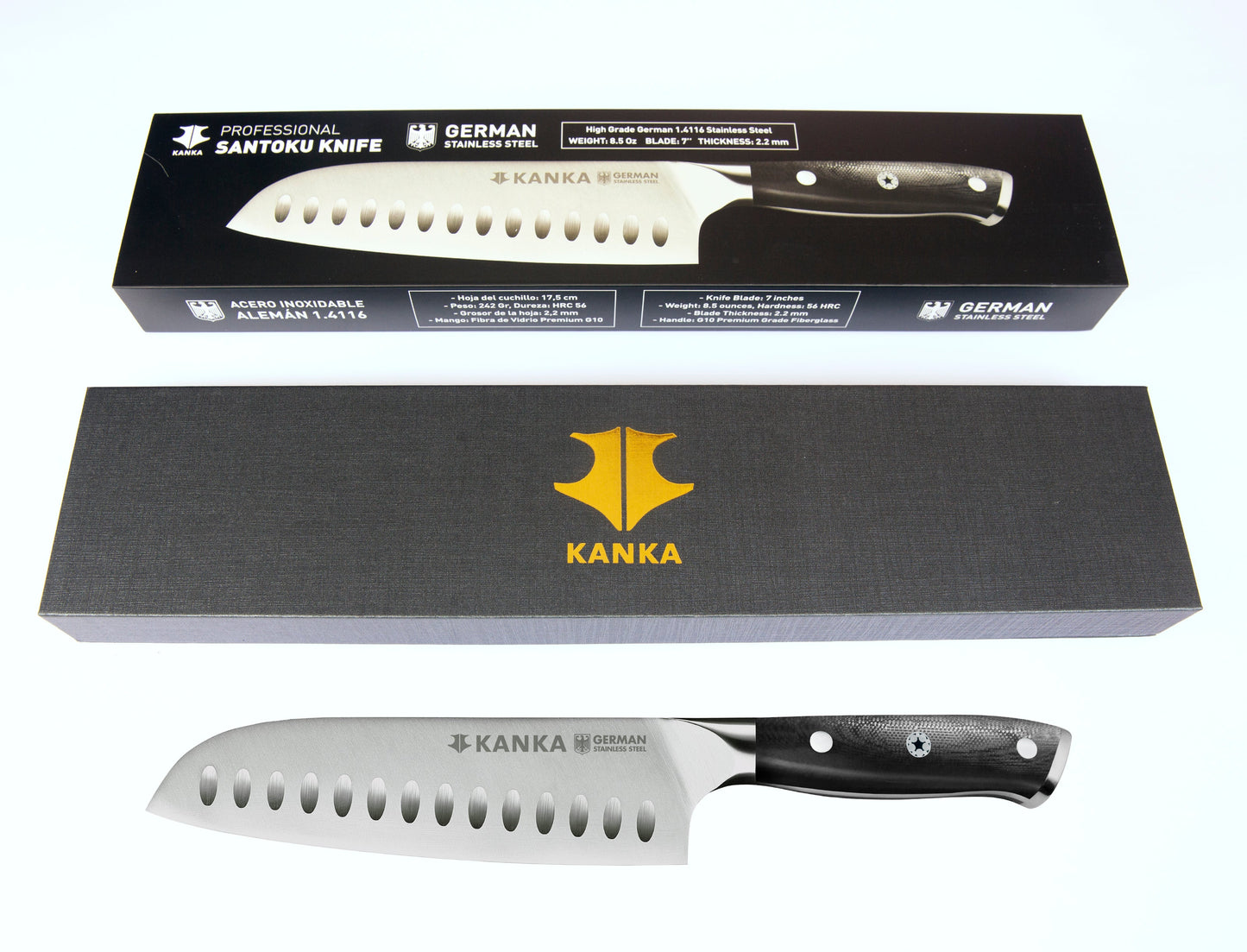 CUCHILLO SANTOKU ACERO ALEMAN
