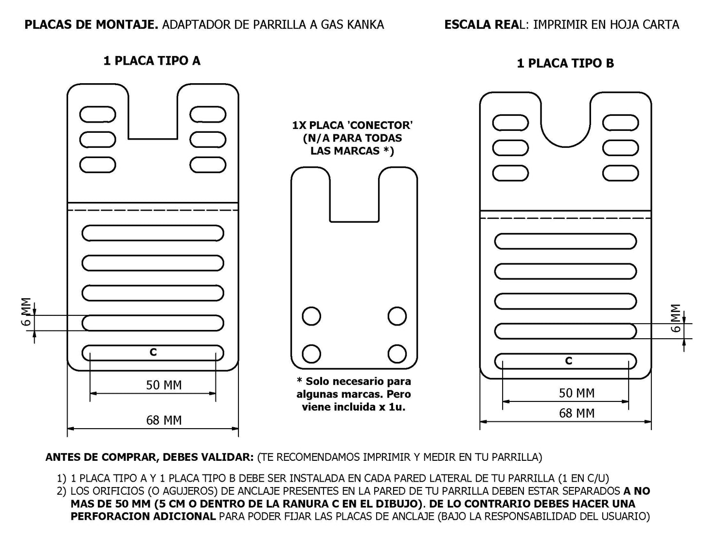 ADAPTADOR PARRILLAS A GAS - KANKA.cl